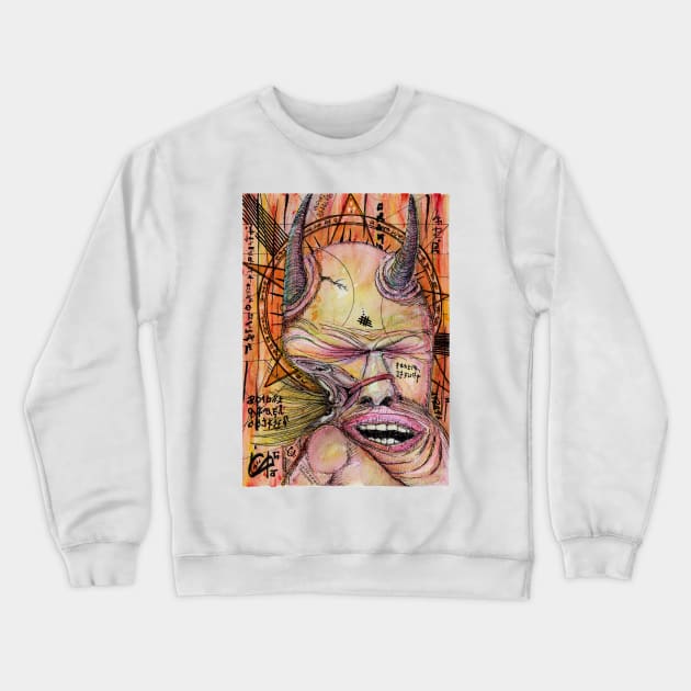 Abstract Coloured Devil Crewneck Sweatshirt by thealchemistdru